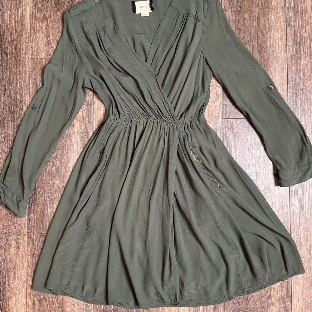 ANTHROPOLOGIE Maeve Lene Green Dress Size XS